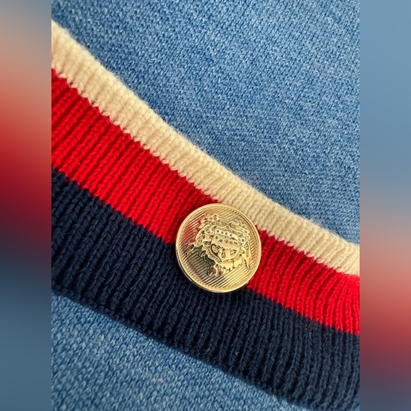 Maje Vest - light blue/blue/red/white with gold buttons. New! Size 1 - Women - Picture 4 of 10